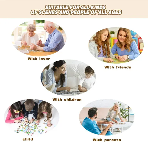 Miniatura 6 de Rompecabezas para adultos de 1000 piezas, rompecabezas grande y desafiante, juguete educativo, divertidos juegos familiares, decoración única