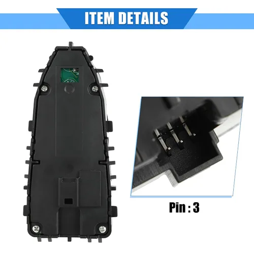 Miniatura 5 de Interruptor de control de ventana compatible con Mercedes-Benz Vito W447 2015-2018, plástico duradero negro