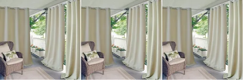 Miniatura 8 de Elrene Home Fashions Panel de cortina de ventana con ojales y protección UV para interiores y exteriores