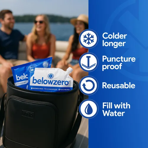 Miniatura 5 de Below Zero Paquetes de hielo reutilizables para enfriadores – Bloques de hielo más fríos de larga duración, paquetes de congelador a prueba de fugas