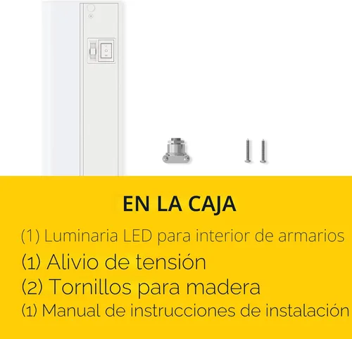 Miniatura 7 de GetInLight Luces LED regulables para debajo del gabinete, solo cableado, de 3 colores, de 24 pulgadas, blanco suave (3000 K), blanco brillante