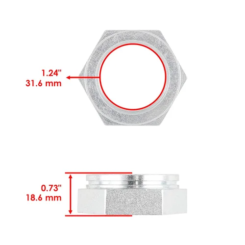 Miniatura 2 de Caltric 2 tuercas de eje trasero compatibles con Polaris Scrambler 400 2x4 4x4 / Scrambler 500 2x4 4x4 2002