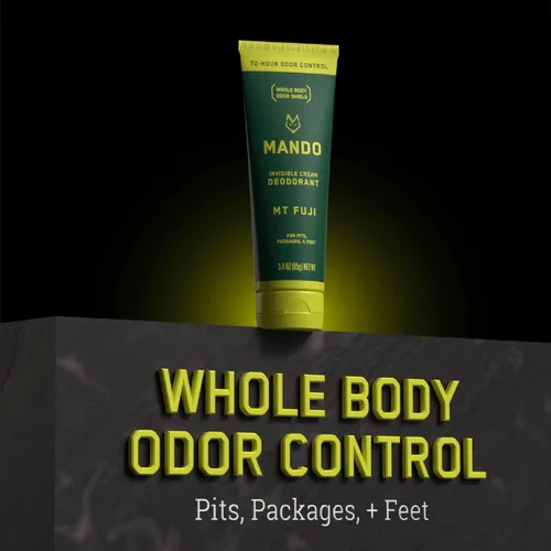 Miniatura 3 de Mando Desodorante para todo el cuerpo – Mini tubo de crema invisible de tamaño de viaje – Control de olores de 72 horas – Sin aluminio y bicarbonato
