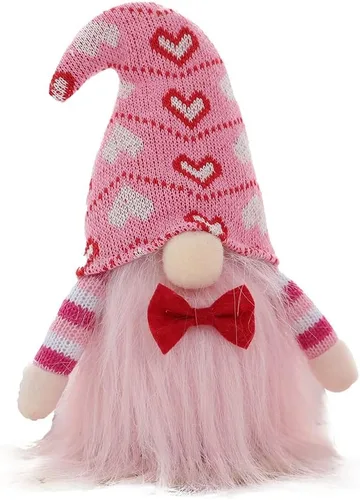 Miniatura 9 de Ochine Decoraciones de peluche de gnomo para el día de San Valentín, decoración del día de San Valentín, elfo escandinavo, sueco, Tomte, Navidad