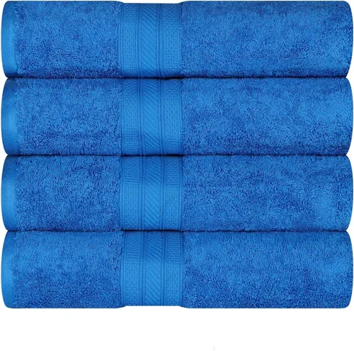 Miniatura 40 de Superior Juego de 2 toallas de baño de fibra larga 100% algodón peinado de 27.64 oz/m², para baño, ducha, cocina, súper suave, afelpado, altamente