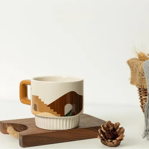 Miniatura 4 de Morandi - Tazas de café de cerámica de 11 onzas, tazas de café vintage con asa, taza de café novedosa para Navidad, regalos de cumpleaños, regalos