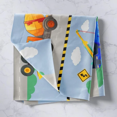 Miniatura 2 de Tapiz de dibujos animados para niños, equipo de vehículos de construcción, bonitos tapices de pared para niños, niñas, adultos, camión y tractor