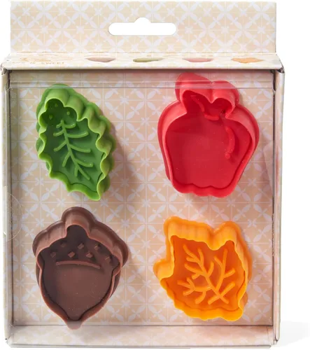 Miniatura 8 de Talisman Designs Cortadores de corteza de pastel estilo émbolo, diseño de otoño, juego de 4 piezas