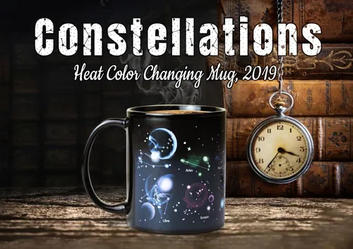 Miniatura 7 de Regalos de Astronomía Taza de Café con Tapa, 12 Regalos del Espacio de Constelaciones para Hombres y Mujeres, Taza de Cerámica con Tema de Planeta