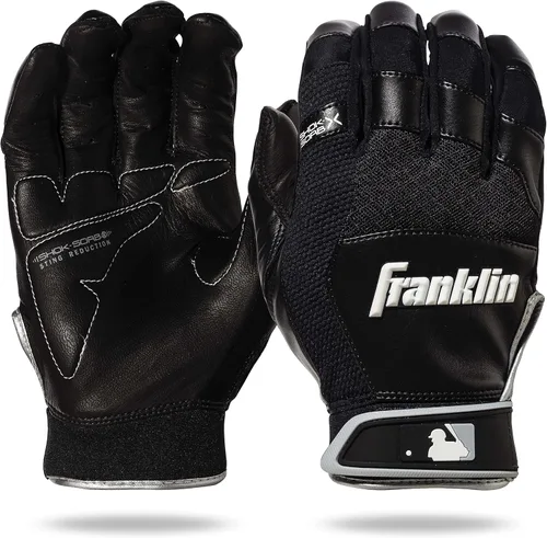 Miniatura 9 de Franklin Sports MLB - Guantes de bateo Shok-Sorb X para béisbol y sóftbol - Guantes de bateo acolchados sin picazón para adultos y jóvenes - Varias