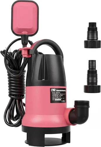 Miniatura 9 de Bomba de sumidero, Prostormer 1HP 3700GPH Bomba sumergible para agua limpia/sucia con interruptor automático de flotación para alberca, estanque