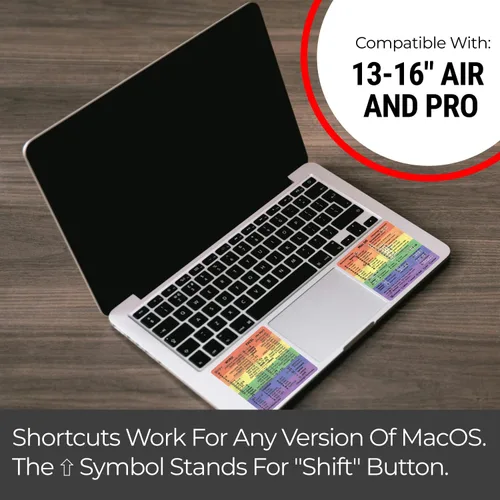 Miniatura 4 de Synerlogic (1 juego) Mac OS + Word/Excel (para Mac), adhesivos de vinilo laminado, para MacBook Air/Pro/iMac/Mini (arcoíris)