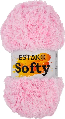 Miniatura 21 de Estako Softy 100% Poliéster Esponjoso Suave Grueso Peso #5 Hilado para Crochet y Tejido 3.52 oz (100 gr) 98 Yds (90 m) (9110 - Blanco)