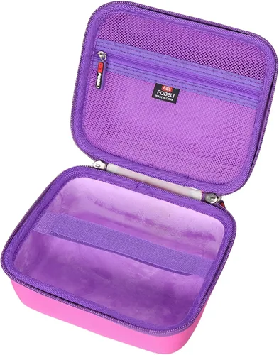 Miniatura 4 de FBLFOBELI Estuche rígido de transporte EVA compatible con LeapFrog Fridge Phonics juego de letras magnéticas (rosa)