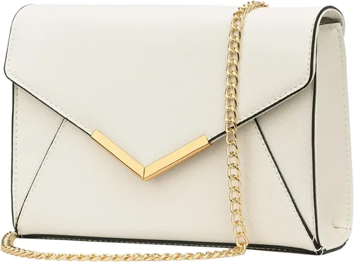 KKXIU Bolso Clutch de Noche Tipo Sobre de Cuero Sintético Elegante para Mujer, Bolso Plegable para Fiesta, Boda, Graduación