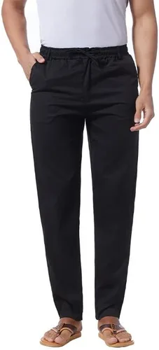 Miniatura 20 de Pantalones casuales de lino de algodón para hombre, pantalones sueltos de playa, pantalones largos de yoga ligeros