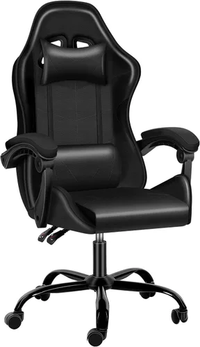 Miniatura 11 de YSSOA Silla de juegos, silla de jugador grande y alta, silla giratoria ajustable estilo carreras, sillas ergonómicas de videojuegos