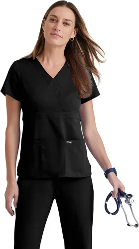 Miniatura 11 de Grey's Anatomy Signature - Camiseta de uniforme para mujer (talla grande, 3 bolsillos)
