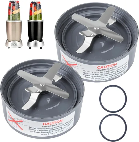 Miniatura 8 de Cuchilla extractora de repuesto, compatible con licuadora NutriBullet 600 W/900 W de la serie Pro con juntas de sellado de goma de silicona de grado