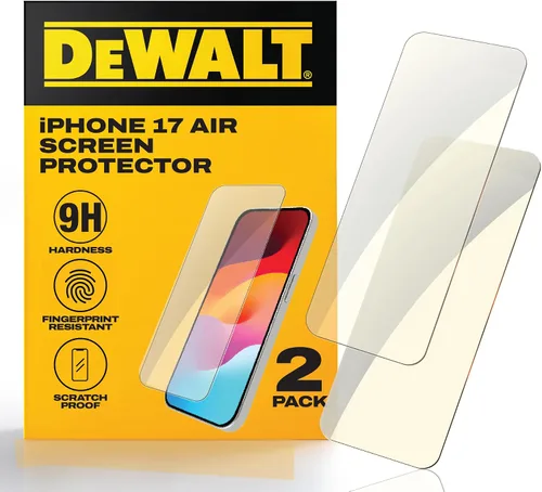 Miniatura 10 de DEWALT Protector de pantalla de vidrio resistente para iPhone 12 Pro Max, paquete de 2 protectores de pantalla de vidrio templado, compatible
