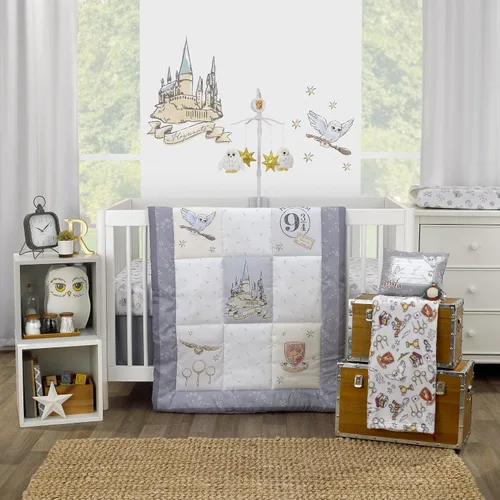 Miniatura 6 de Warner Brothers Harry Potter Magical Moments - Almohada decorativa de recuerdo gris y blanco