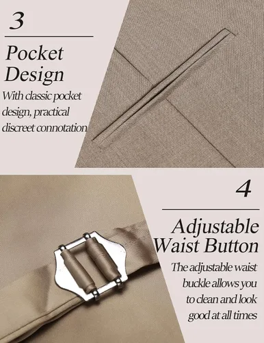 Miniatura 5 de Coofandy chaleco para traje o esmoquin con 5 botones, para hombre.
