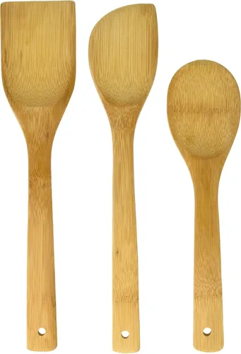 Miniatura 7 de IMUSA USA Cookware - Juego de cucharas (3 piezas, bambú)