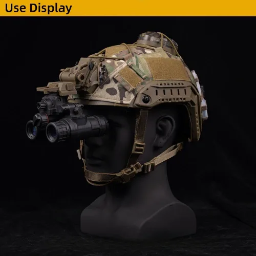 Miniatura 2 de Helmet Mount Night Vision Goggles Nylon NVG Tactical Helmet Mount Adjustable Full Nylon Tactical Helmet Mount for L4G24 Nvg Mount Marrón