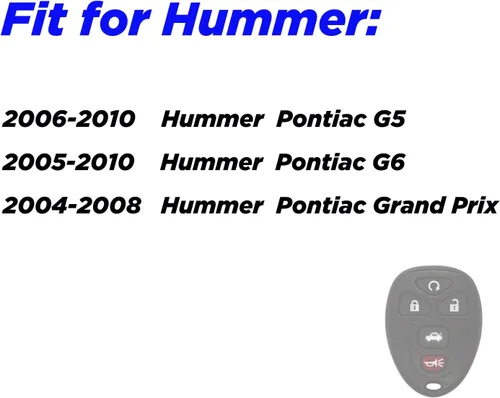 Miniatura 5 de Funda de llavero para Chevy GMC Hummer: Estuche para llavero de 5 botones para Chevy Traverse Malibu Impala Limited Monte Carlo GMC Acadia Limited