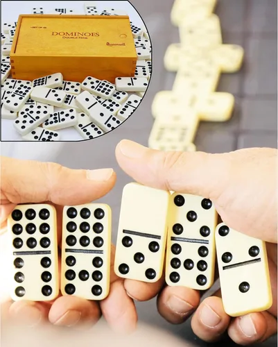 Miniatura 7 de Juego de dominó doble 9 – Juego de dominó para adultos y niños a partir de 8 años – Juego de dominó doble nueve, juegos de mesa clásicos – Juego