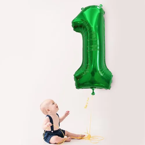 Miniatura 5 de Globos de números verde oscuro de 40 pulgadas, globos de aluminio de Mylar con helio para cumpleaños, globo número 1 para decoración de fiestas