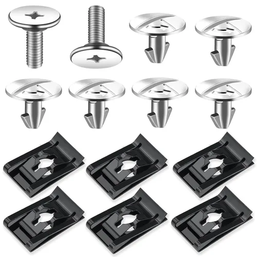 Tornillos de pasador de cubierta inferior del motor, clips de pasador de cubierta de acceso de radiador premium, clip de sujeción de tornillo de