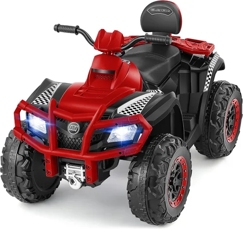 Miniatura 11 de ELEMARA 24V 2 Asientos Vehículo Todoterreno Eléctrico para Niños Grandes, Quad Infantil de 4 Ruedas, Vehículo Todoterreno Infantil con 4 Ruedas