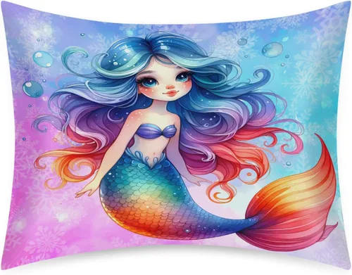 Miniatura 26 de Funda de almohada de satén de unicornio rosa lindo para cabello y piel, tamaño estándar, funda de almohada de seda suave de satén refrescante