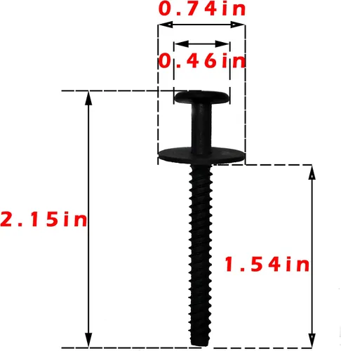 Miniatura 2 de 316433300 Tornillo de Manija de Puerta de Horno de Estufa Paquete de 2 Repuesto para Frigidaire, Kenmore, Electrolux Repuesto de Manija de Horno