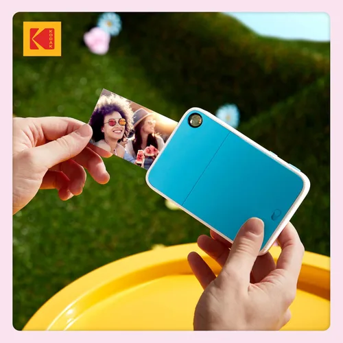 Miniatura 8 de Kodak Printomatic+ Paquete de inicio de cámara digital de impresión instantánea + funda de transporte (azul) + papel fotográfico Zink con parte Rosa