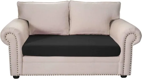 Miniatura 12 de MBROS Funda de cojín elástica para sofá de 2 cojines, protector de muebles de 1 pieza, funda de cojín para sofá, funda de cojín, color negro