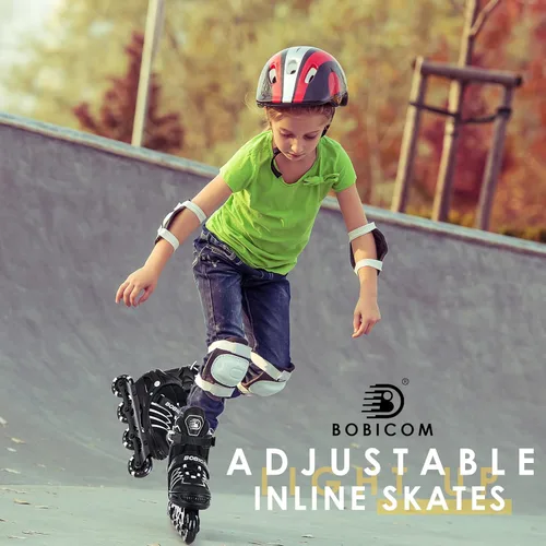 Miniatura 5 de Patines en línea ajustables con ruedas de luz completa, patines iluminadores al aire libre para niños y adultos, niñas y niños, hombres y mujeres