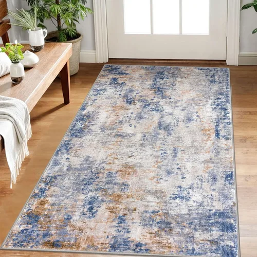 Miniatura 43 de Lansny Alfombra pequeña abstracta de 2 x 3 pies, alfombra de entrada, alfombra lavable para puerta de entrada, alfombra lavable antideslizante