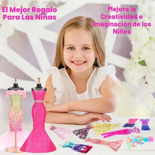Miniatura 7 de BARWA 11 juegos de ropa de muñeca que incluyen 2 vestidos de lentejuelas, 5 vestidos florales de sirena, 4 trajes casuales tops y pantalones