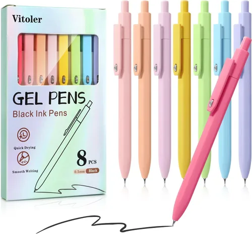 Miniatura 8 de Piochoo Bolígrafos de caligrafía, 8 tamaños de bolígrafos de caligrafía para escribir, juego de bolígrafos de caligrafía para principiantes
