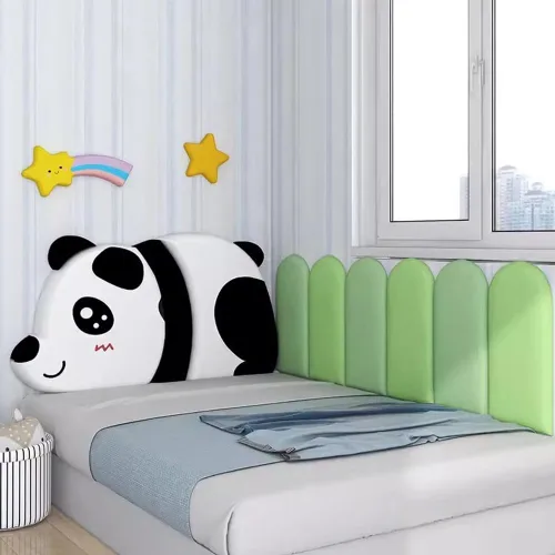 Miniatura 3 de Paneles de pared 3D con patrón de panda, panel de pared 3D para niños, calcomanías de pared anticolisión, relleno de pared autoadhesivo