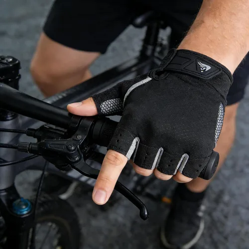 Men & Women Fingerless Gym Gloves - Anti-Slip Breathable Workout Gloves for Weightlifting, Cycling, Training & Sports