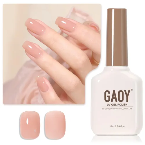Miniatura 10 de GAOY - Esmalte de uñas de gel marrón, 16ml de esmalte de gel para quitar por remojo, curado con luz UV para arte de uñas, manicura DIY en casa, 2088