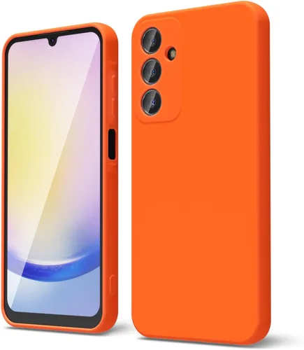 Miniatura 200 de oakxco Funda para teléfono Samsung Galaxy A12 con agarre de silicona líquida, linda delgada fina suave cubierta de gel de goma TPU lisa para mujeres