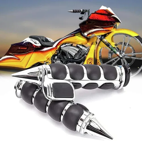Miniatura 10 de Empuñaduras negras de manillar de motocicleta de 1 pulgada con acelerador compatible con Sportster 883 Street Bike Dirt Bike Cruiser y Chopper