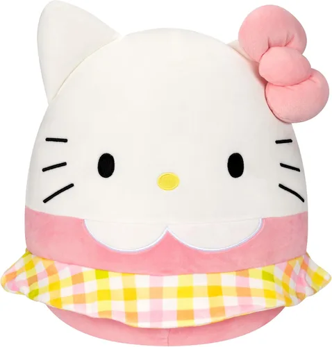 Miniatura 11 de Squishmallows Original Sanrio 14 Pulgadas Aniversario 50 Rosa en Relieve Hello Kitty – Peluche Oficial Jazwares (Grande)