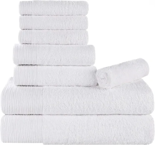 Miniatura 44 de Superior Rayon - Juego de toallas de 12 piezas de mezcla de bambú, de secado rápido, artículos esenciales para el baño, ducha, spa, toallas