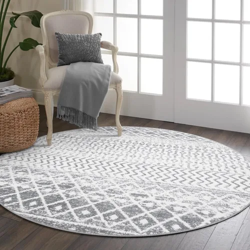 Miniatura 45 de Alfombras marroquíes para sala de estar, 5 x 7 pies, alfombra suave bohemia envejecida antideslizante grande, alfombra de granja de pelo bajo