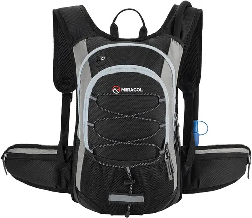 Miniatura 11 de Mochila de hidratación para senderismo con bolsa de agua - Miracol Bolsa de agua aislada con vejiga de 2L Rosa